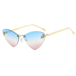Cat Eye Rimless Sunglasses Letter F Punk Triangle Shape Sunglasses-Sunglasses-Arimonz-C11-Arimonz