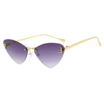 Cat Eye Rimless Sunglasses Letter F Punk Triangle Shape Sunglasses-Sunglasses-Arimonz-C2-Arimonz