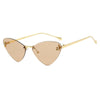Cat Eye Rimless Sunglasses Letter F Punk Triangle Shape Sunglasses-Sunglasses-Arimonz-C5-Arimonz