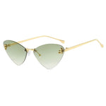 Cat Eye Rimless Sunglasses Letter F Punk Triangle Shape Sunglasses-Sunglasses-Arimonz-C9-Arimonz