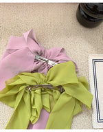 Chiffon Multi layer Large Barrette Bow Hairpin Back Head Ponytail-Hair Accessories-Arimonz-Arimonz