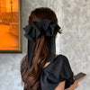 Chiffon Multi layer Large Barrette Bow Hairpin Back Head Ponytail-Hair Accessories-Arimonz-black-Arimonz