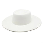 Classic British Style Big Wide Brim Fedora Hat For Women Winter Felt-Winter Hats-Arimonz-Arimonz