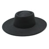 Classic British Style Big Wide Brim Fedora Hat For Women Winter Felt-Winter Hats-Arimonz-Black-57-59CM (22-23 inches)-Arimonz