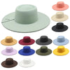 Classic British Style Big Wide Brim Fedora Hat For Women Winter Felt-Winter Hats-Arimonz-Arimonz