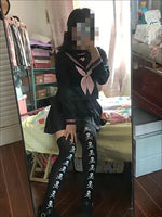 Classic Lolita Black Goth Cute Stockings Thigh Highs Gothic Long Socks-Socks & Tights-Arimonz-style 7-Arimonz