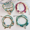 Colorful Handmade Beads Bohemian Anklet Set Boho Shell Charm Jewelry-Anklets-Arimonz-Arimonz