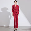 Commuter Jacket Trousers Suit Business Chic Office Blazer Pants Set-Wear To Work Sets-Arimonz-Arimonz