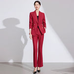 Commuter Jacket Trousers Suit Business Chic Office Blazer Pants Set-Wear To Work Sets-Arimonz-Arimonz
