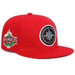 Compass Embroidery Adjustable Sunscreen Leisure Hat Unisex Snapback Cap-Women's Caps-Arimonz-Red-Arimonz