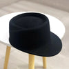 Concave Top Fedora Wool Knight Hat Winter Punk Style Top Hat-Hats-Arimonz-Arimonz