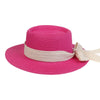 Concave Top Straw Hat with Bow Ribbon Wide Brim Sunshade Hat-Summer Hats-Arimonz-Arimonz