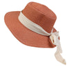 Concave Top Straw Hat with Bow Ribbon Wide Brim Sunshade Hat-Summer Hats-Arimonz-16-M55-58cm/21"-22"-Arimonz