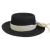 Concave Top Straw Hat with Bow Ribbon Wide Brim Sunshade Hat-Summer Hats-Arimonz-2-M55-58cm/21"-22"-Arimonz