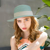 Concave Top Straw Hat with Bow Ribbon Wide Brim Sunshade Hat-Summer Hats-Arimonz-Arimonz