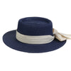 Concave Top Straw Hat with Bow Ribbon Wide Brim Sunshade Hat-Summer Hats-Arimonz-3-M55-58cm/21"-22"-Arimonz