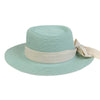 Concave Top Straw Hat with Bow Ribbon Wide Brim Sunshade Hat-Summer Hats-Arimonz-Arimonz