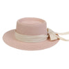 Concave Top Straw Hat with Bow Ribbon Wide Brim Sunshade Hat-Summer Hats-Arimonz-Arimonz