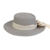Concave Top Straw Hat with Bow Ribbon Wide Brim Sunshade Hat-Summer Hats-Arimonz-6-M55-58cm/21"-22"-Arimonz