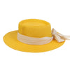 Concave Top Straw Hat with Bow Ribbon Wide Brim Sunshade Hat-Summer Hats-Arimonz-Arimonz