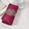 Cotton Blends Bottoming Socks Retro Knitted Winter Stripe Tights-Socks & Tights-Arimonz-Wine Red-One Size-Arimonz