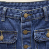 Cotton Denim High Waist With Belt A-Line Women Skirt-Jeans-Arimonz-Arimonz