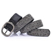 Cowskin Designer Waist Punk Rivet Studded Belt Casual Pin Buckle-Belts-Arimonz-Black-90cm/35in-Arimonz