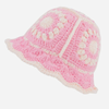 Crochet Flower Bucket Hat Cotton Knitted Y2K Fashion Hollow-Out Beanie-Winter Hats-Arimonz-Arimonz