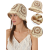 Crochet Flower Bucket Hat Cotton Knitted Y2K Fashion Hollow-Out Beanie-Winter Hats-Arimonz-Arimonz