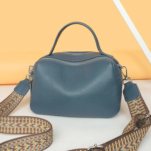 Crossbody Bags Women Genuine Leather Bag Tote Bag Vintage Boston Handbag-Handbags-Arimonz-Arimonz