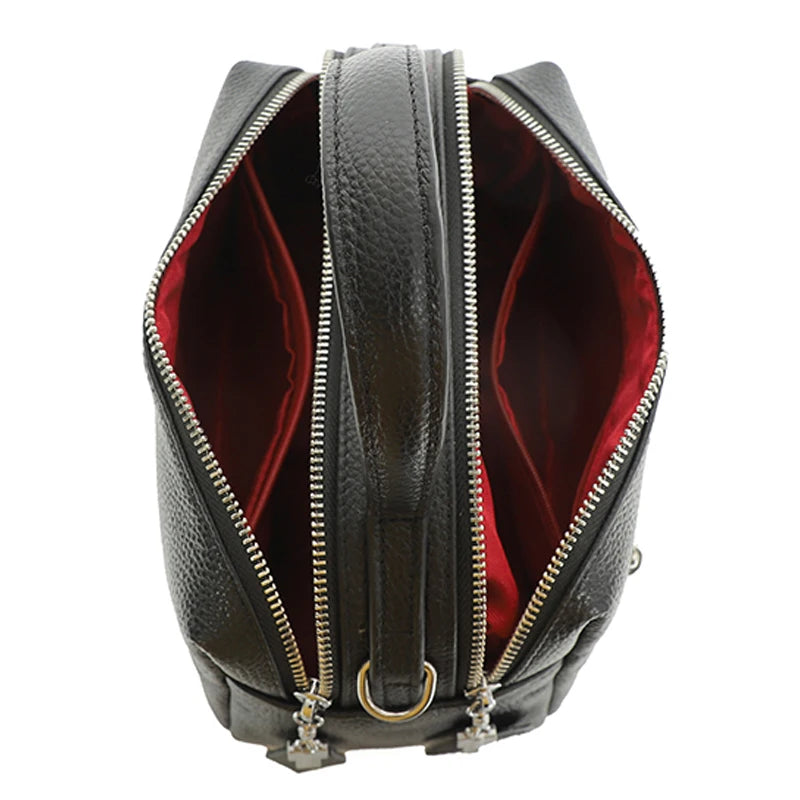 Crossbody Bags Women Genuine Leather Bag Tote Bag Vintage Boston Handbag-Handbags-Arimonz-Arimonz