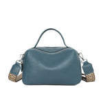 Crossbody Bags Women Genuine Leather Bag Tote Bag Vintage Boston Handbag-Handbags-Arimonz-Blue-Arimonz