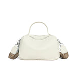 Crossbody Bags Women Genuine Leather Bag Tote Bag Vintage Boston Handbag-Handbags-Arimonz-White-Arimonz
