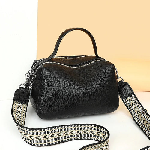 Crossbody Bags Women Genuine Leather Bag Tote Bag Vintage Boston Handbag-Handbags-Arimonz-Arimonz