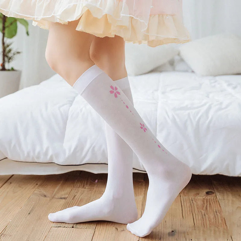 Cute Tights Women Velvet Stocking Cute Cat Footprints White Pantyhose-Socks & Tights-Arimonz-Arimonz