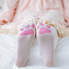 Cute Tights Women Velvet Stocking Cute Cat Footprints White Pantyhose-Socks & Tights-Arimonz-Arimonz