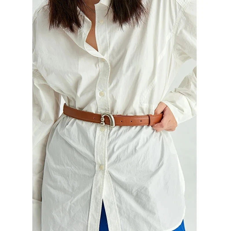 Metal Nail Buckle Belt Shirt Belt Women Belt Jean Waist Dress Belt