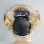 Real Leather Fox Fur Women Hat Snow Skiing Earflap Winter Outdoor Cap