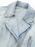 Denim Coat Lapel Long Sleeve Short Jacket Lady Chic Streetwear Jacket-Jean Jackets-Arimonz-Arimonz