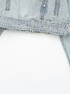 Denim Coat Lapel Long Sleeve Short Jacket Lady Chic Streetwear Jacket-Jean Jackets-Arimonz-Arimonz