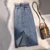 Denim Skirt Women High Waist Wrapped Hip Skirt Casual Skirt-Denim Skirts-Arimonz-Arimonz