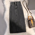 Denim Skirt Women High Waist Wrapped Hip Skirt Casual Skirt-Denim Skirts-Arimonz-Arimonz