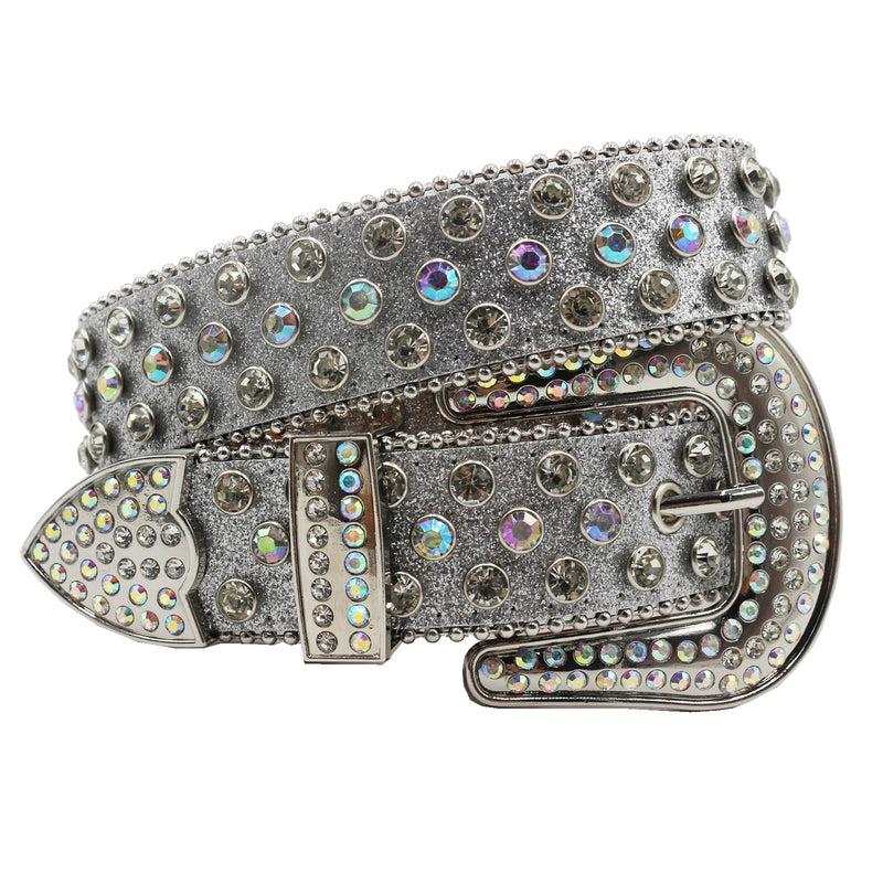Diamond Rhinestone Belt Fashion Luxury Crystal Studded Pin Buckle Belt-Belts-Arimonz-Arimonz