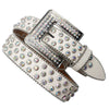 Diamond Rhinestone Belt Fashion Luxury Crystal Studded Pin Buckle Belt-Belts-Arimonz-FKTJ-White-115CM/45inches-Arimonz
