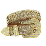 Diamond Rhinestone Belt Fashion Luxury Crystal Studded Pin Buckle Belt-Belts-Arimonz-shiny gold-115CM/45inches-Arimonz