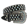 Diamond Rhinestone Belt Fashion Luxury Crystal Studded Pin Buckle Belt-Belts-Arimonz-TJ-Black-115CM/45inches-Arimonz