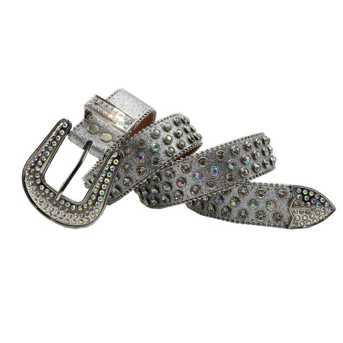 Diamond Rhinestone Belt Fashion Luxury Crystal Studded Pin Buckle Belt-Belts-Arimonz-Arimonz