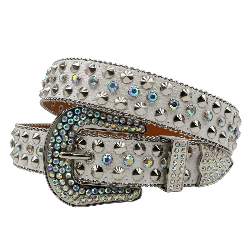 Diamond Rhinestone Belts Fashion Crystal Studded Pin Buckle Belt-Women's Belts-Arimonz-Arimonz