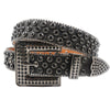 Diamond Rhinestone Belts Fashion Crystal Studded Pin Buckle Belt-Women's Belts-Arimonz-FK-Black-125cm/49inches-Arimonz