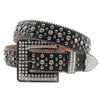 Diamond Rhinestone Belts Fashion Crystal Studded Pin Buckle Belt-Women's Belts-Arimonz-FK-MD-Black-125cm/49inches-Arimonz